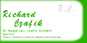 richard czafik business card