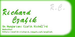 richard czafik business card